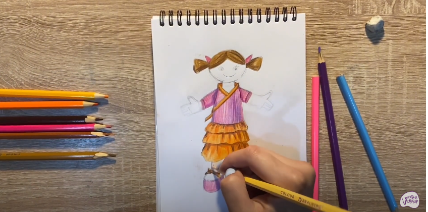 Рисуем Текстильная кукла
