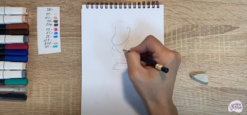 Рисуем Косолапый из мультфильма "Маракуда"