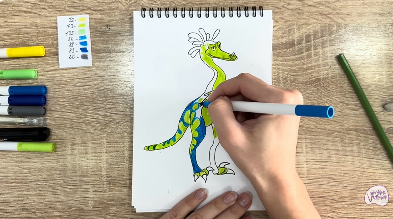 Рисуем Веган из «Доктор Динозавров»