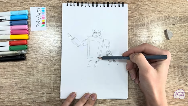 Рисуем Рем из "Живой гараж"