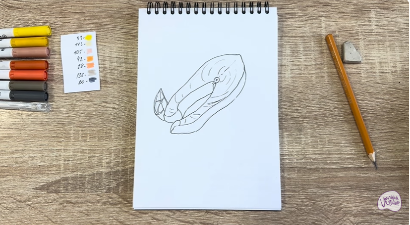 Рисуем Стейк из форели