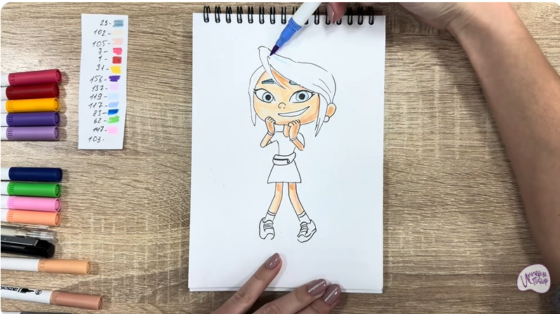 Рисуем Ксю из «Живой гараж»