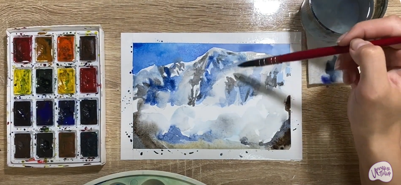 Рисуем Сход лавины