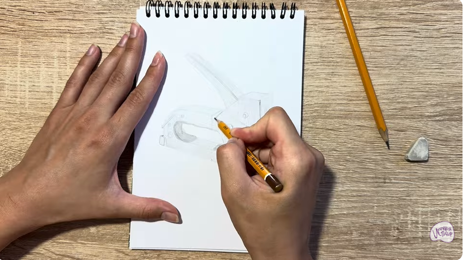 Рисуем Строительный степлер