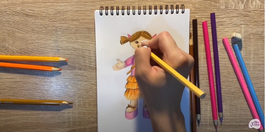 Рисуем Текстильная кукла