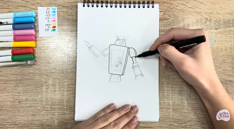 Рисуем Рем из "Живой гараж"