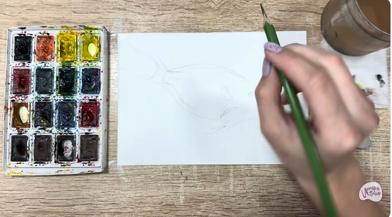 Рисуем Рыба-хирург