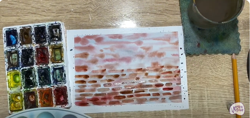 Рисуем Кирпичная стена
