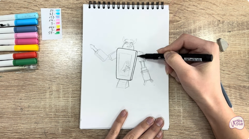 Рисуем Рем из "Живой гараж"