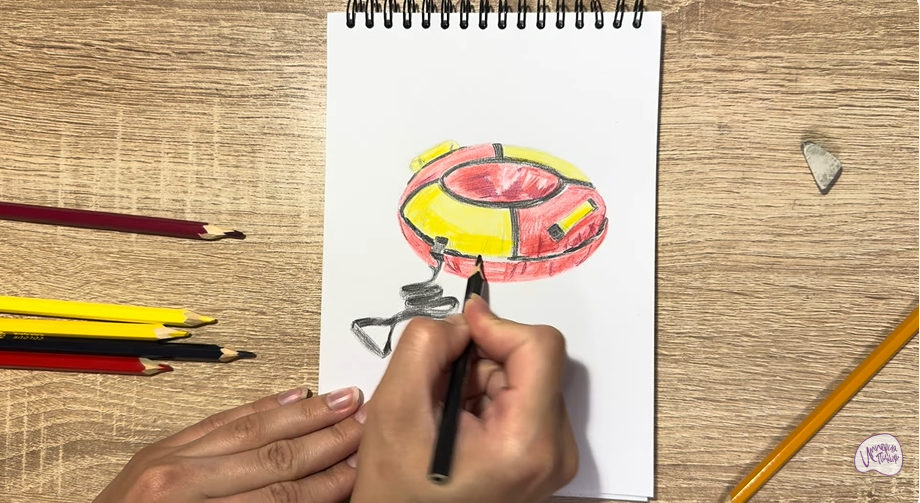 Рисуем Ватрушка для катания