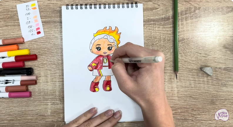 Рисуем Эмбер Синнамон