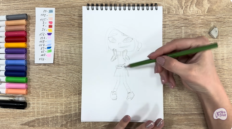 Рисуем Ксю из «Живой гараж»