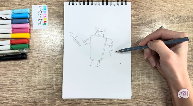 Рисуем Рем из "Живой гараж"