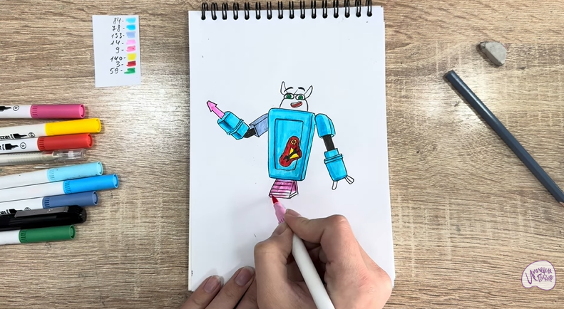 Рисуем Рем из "Живой гараж"