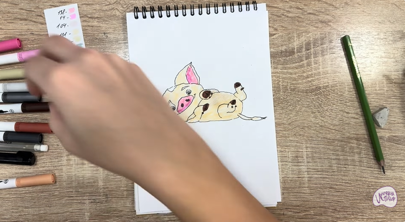 Рисуем Пуа из "Моана"