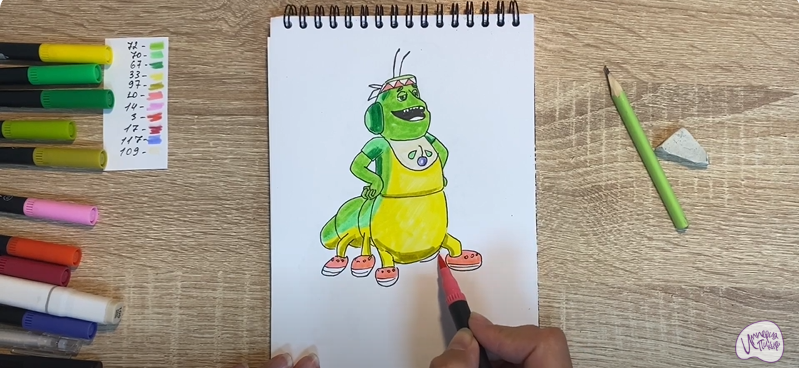 Рисуем Вупсень из "Лунтика"