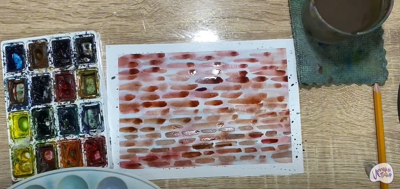Рисуем Кирпичная стена
