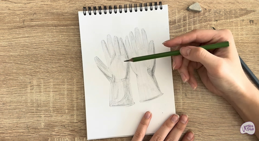 Рисуем Резиновые перчатки