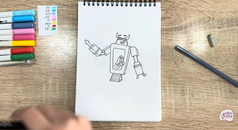 Рисуем Рем из "Живой гараж"