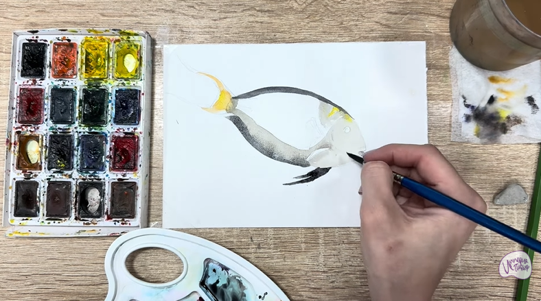 Рисуем Рыба-хирург