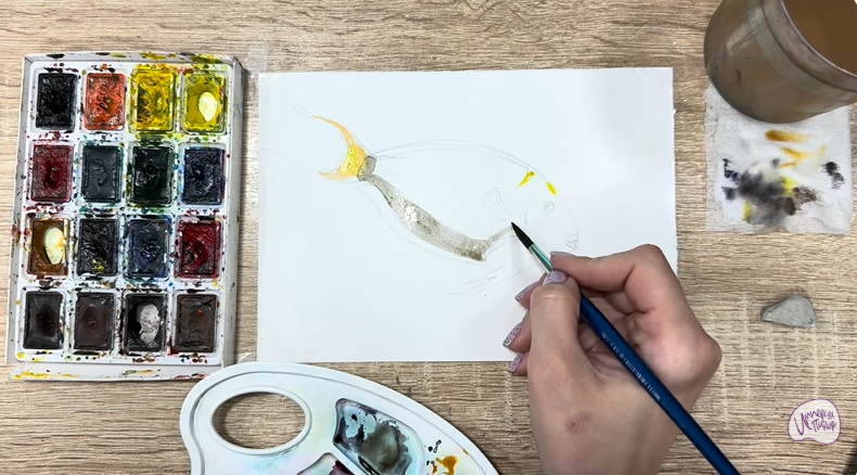 Рисуем Рыба-хирург