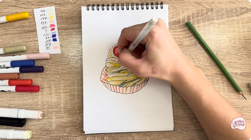 Рисуем Пирожное "Павлова"