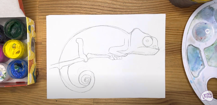 Рисуем Хамелеон