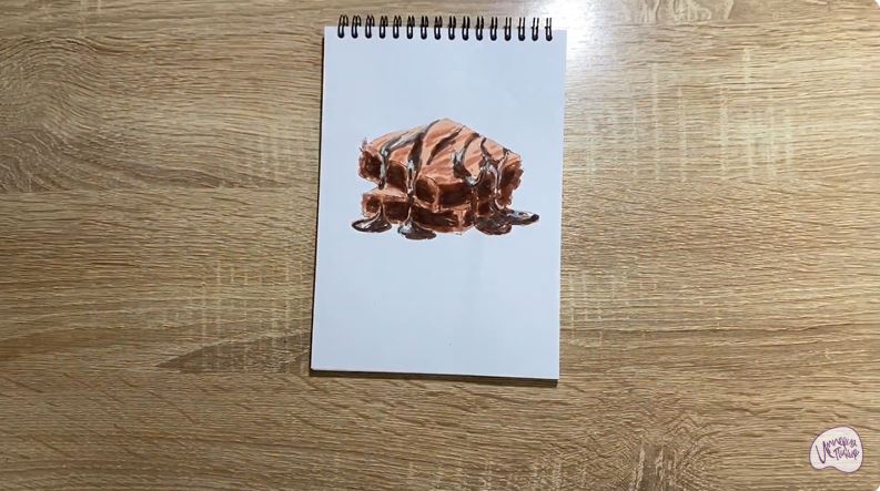 Рисуем Шоколадный брауни Рисуем Шоколадный брауни