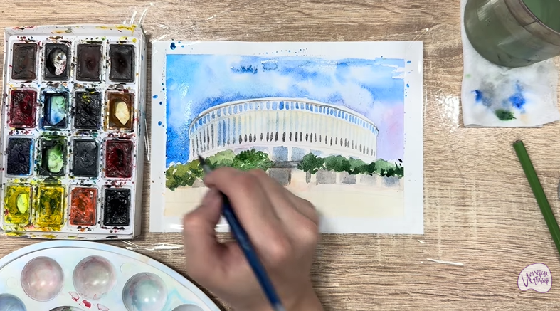 Рисуем Стадион Краснодар