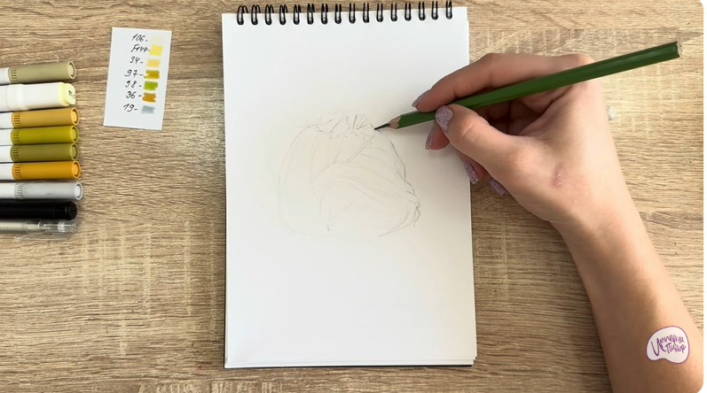 Рисуем Пишмание с фисташками