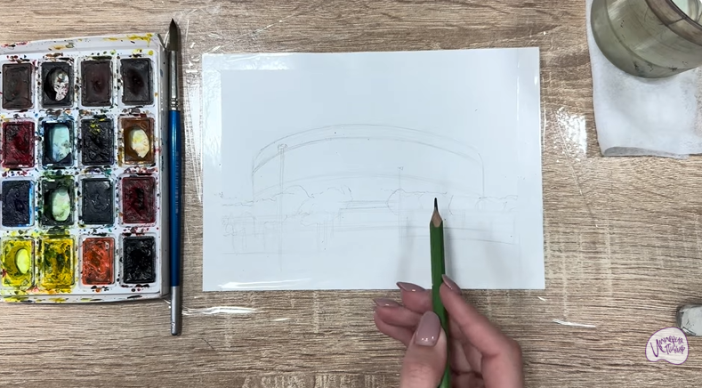 Рисуем Стадион Краснодар