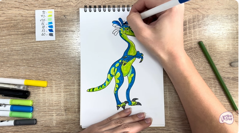 Рисуем Веган из «Доктор Динозавров»