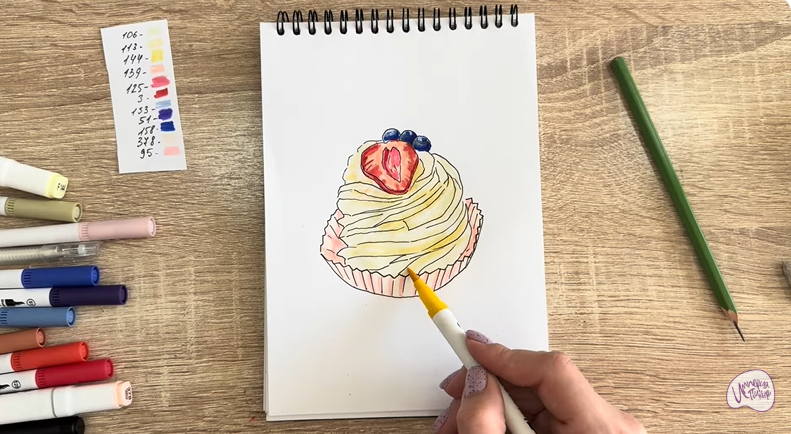 Рисуем Пирожное "Павлова"