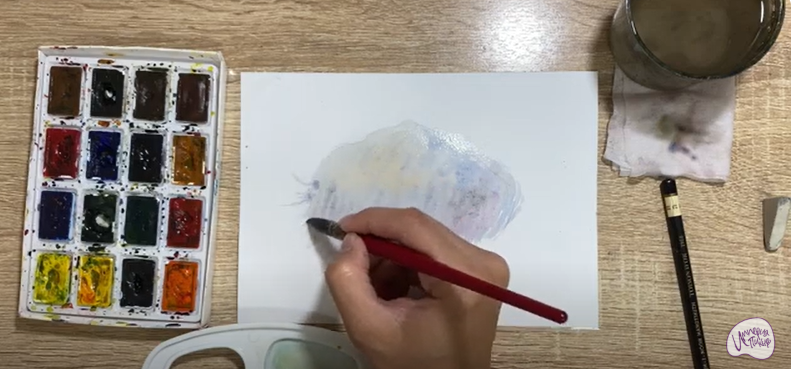 Рисуем Ежовик гребенчатый
