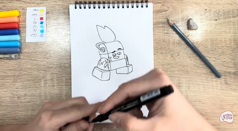 Рисуем Диз из "Живой гараж"