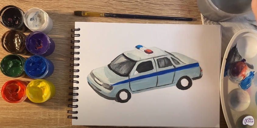Рисуем Машина ДПС