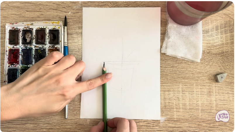 Рисуем Криптомерия японская