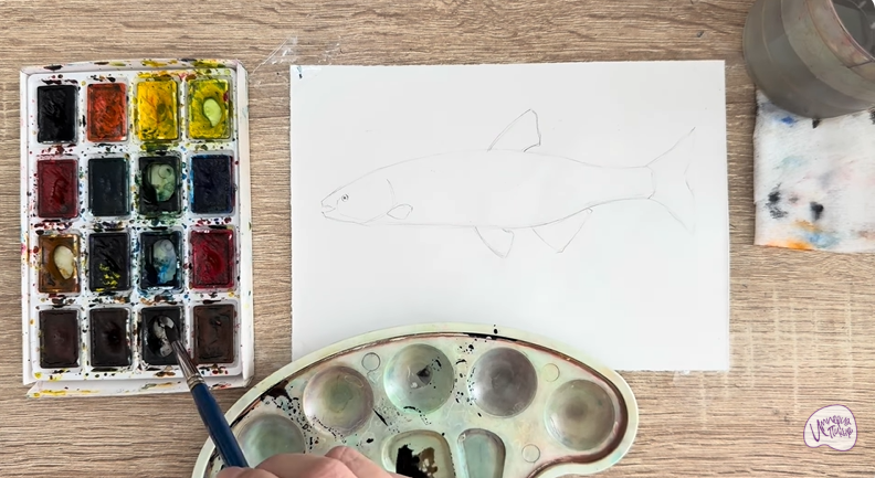 Рисуем Голавль