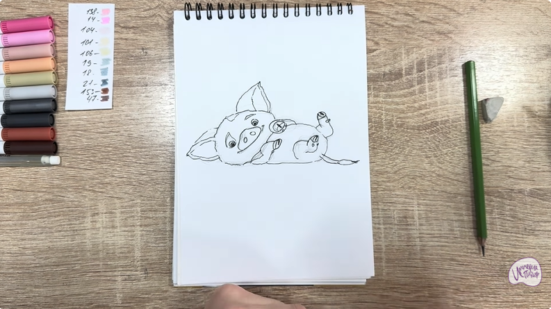 Рисуем Пуа из "Моана"