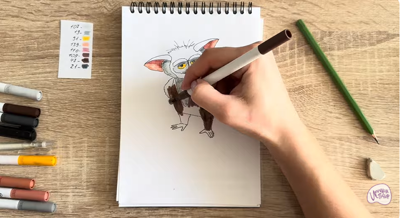 Рисуем Морис из "Мадагаскар"