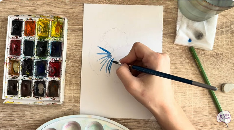 Рисуем Рыба петушок