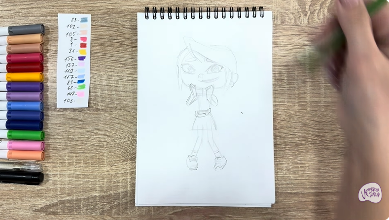 Рисуем Ксю из «Живой гараж»