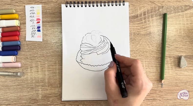 Рисуем Пирожное "Павлова"