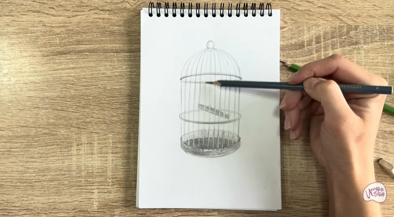 Рисуем Клетка для птиц