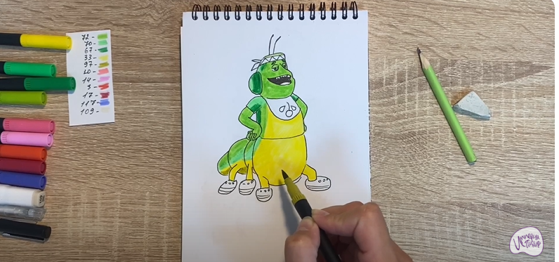 Рисуем Вупсень из "Лунтика"