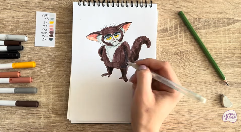 Рисуем Морис из "Мадагаскар"