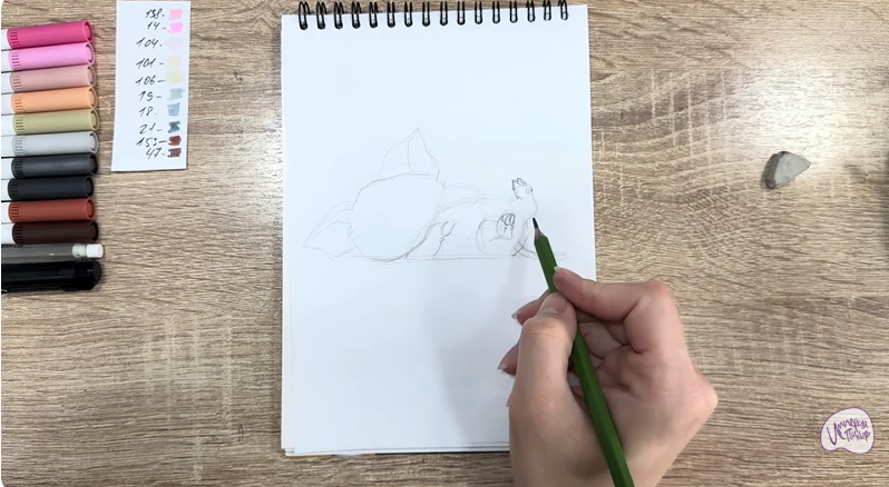 Рисуем Пуа из "Моана"