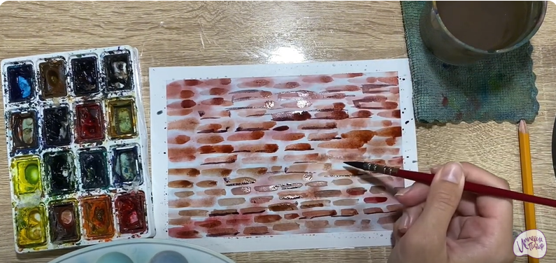 Рисуем Кирпичная стена