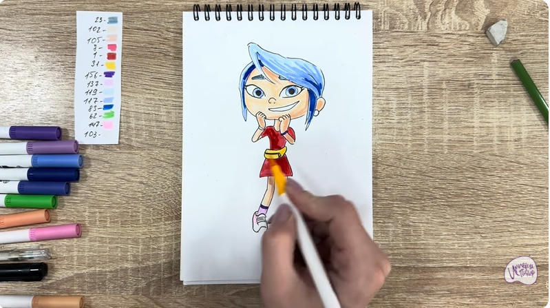 Рисуем Ксю из «Живой гараж»