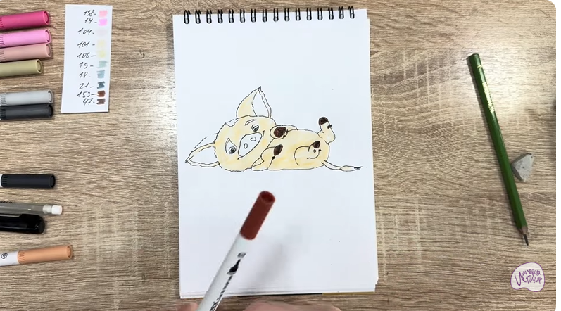 Рисуем Пуа из "Моана"